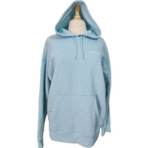 Columbia Women Oversized Hoodie Relaxed Fit Unisex Style Light Blue Size M NWT